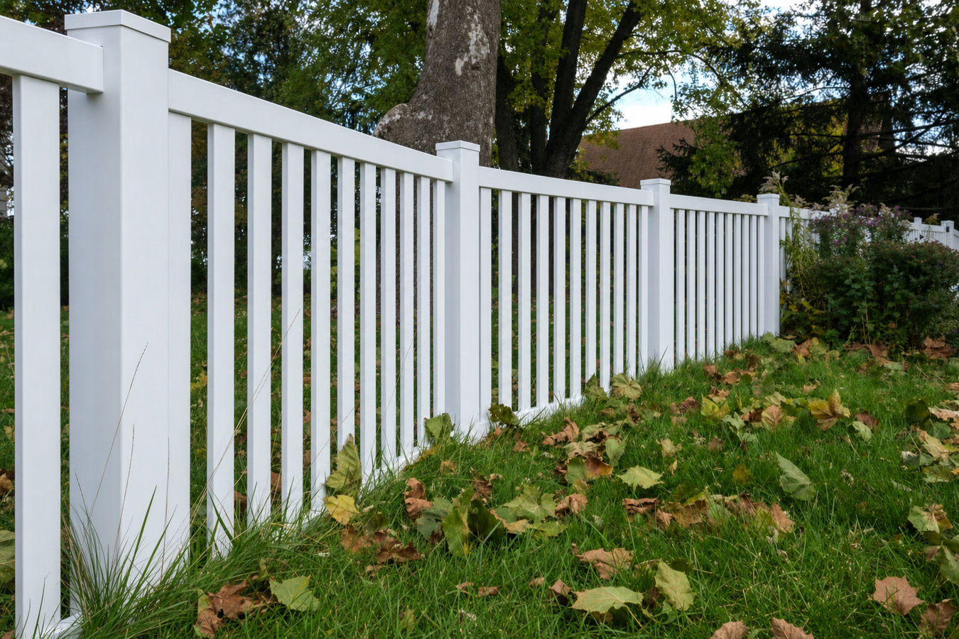 Vinyl fence installation